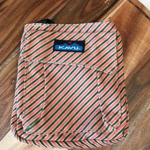 Kavu Cross body messenger bag diagonal striped